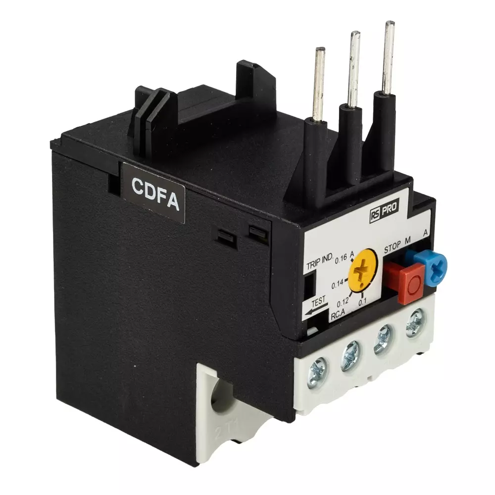 RS PRO Thermal Overload Relay 1 NO/1 NC 690/500 V AC Direct Mount 5.4 W Screw Terminal IP20, 2508876