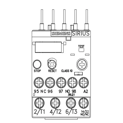 Siemens Thermal Overload Relays S00 Class 10 Screw Terminal 0.45-0.63 Amp, 3RU2116-0GB00-8K