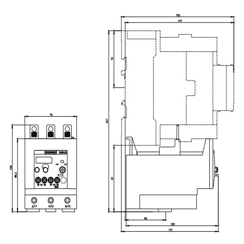 Siemens Thermal Overload Relays S3 Class 10 Screw Terminal 36-50 Amp, 3RU2146-4HB00-8K