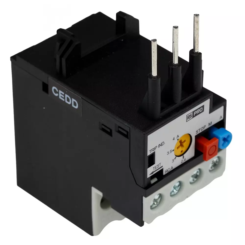RS PRO Thermal Overload Relay 1 NO/1 NC 690/500 V AC Direct Mount 5.4 W Screw Terminal IP20, 2508883
