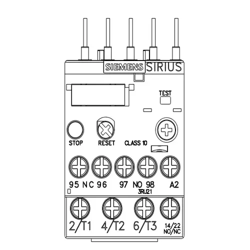 Siemens Thermal Overload Relays S00 Class 10 Screw Terminal 0.11-0.16 Amp, 3RU2116-0AB00-8K