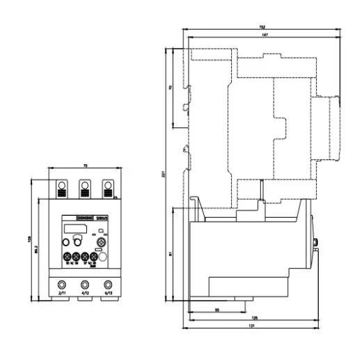 Siemens Thermal Overload Relays S3 Class 10 Screw Terminal 70-90 Amp, 3RU2146-4LB00-8K