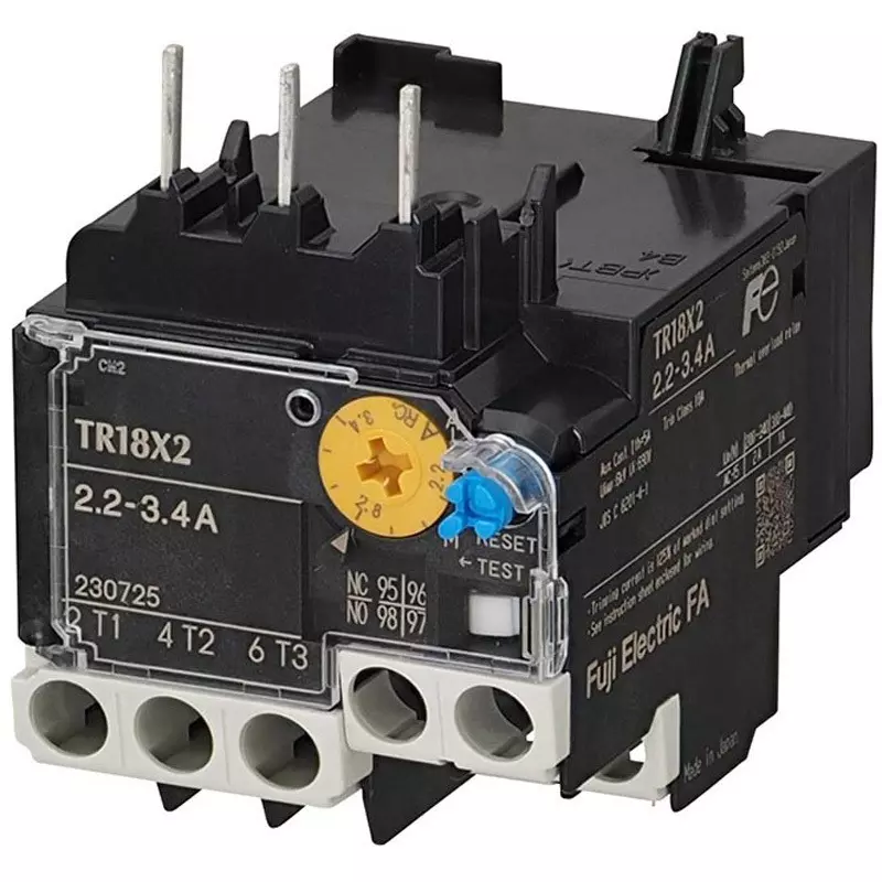 Fuji Electric Thermal Relay 7 to 10.5 Amp 2 Elements, TR18X2-007