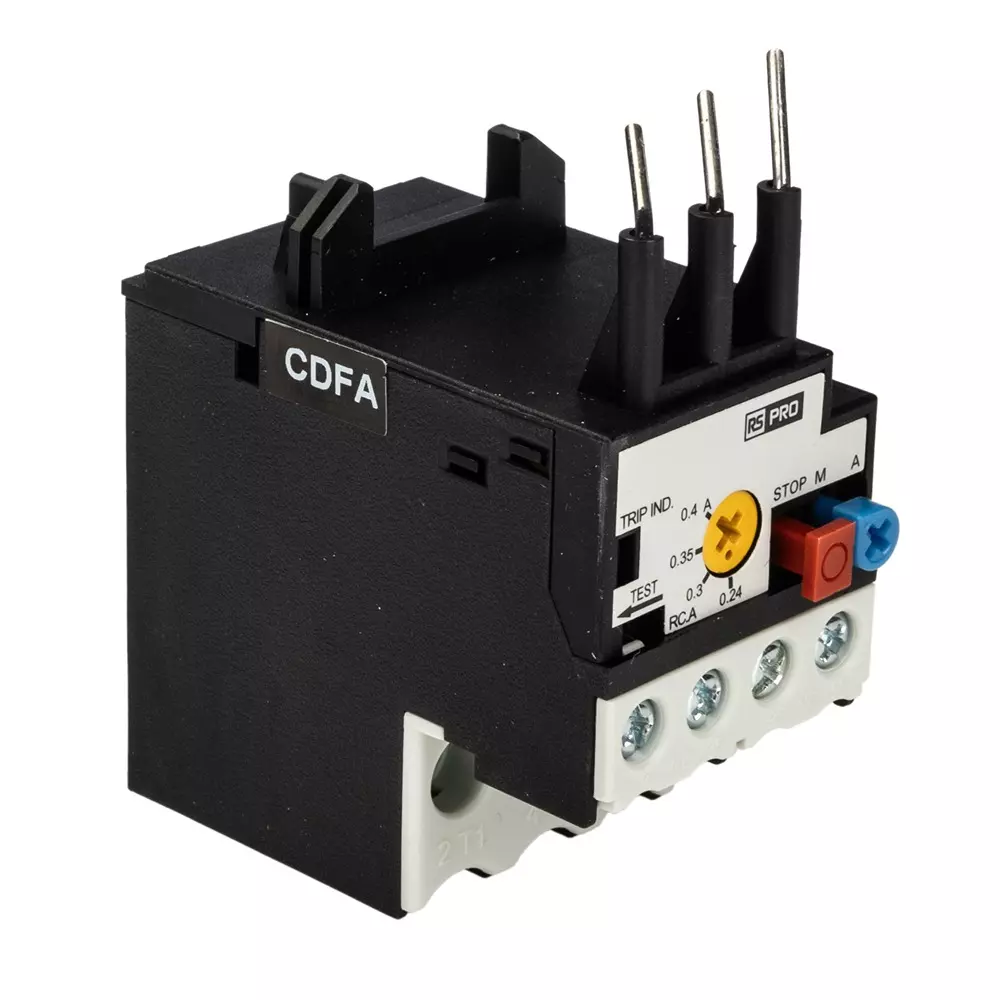 RS PRO Thermal Overload Relay 1 NO/1 NC 690/500 V AC Direct Mount 5.4 W Screw Terminal IP20, 2508878