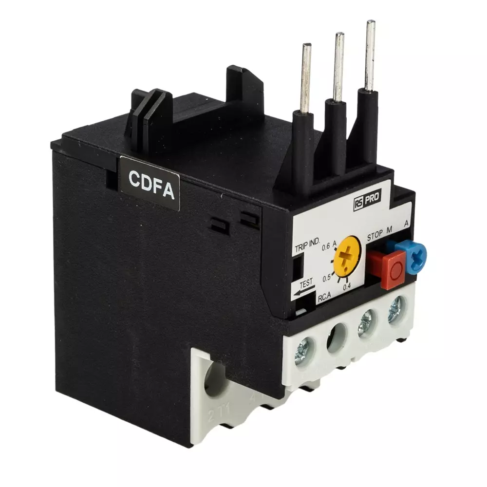RS PRO Thermal Overload Relay 1 NO/1 NC 690/500 V AC Direct Mount 5.4 W Screw Terminal IP20, 2508879