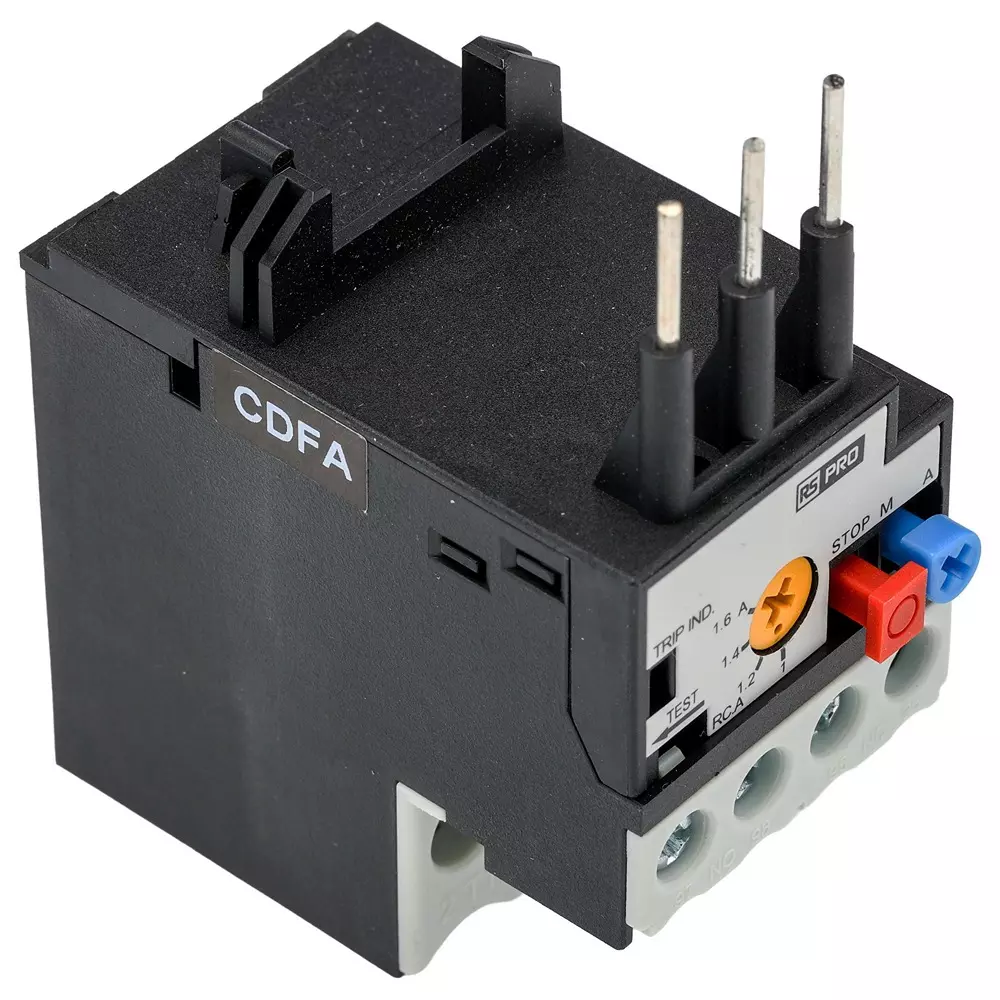 RS PRO Thermal Overload Relay 1 NO/1 NC 690/500 V AC Direct Mount 5.4 W Screw Terminal IP20, 2508881