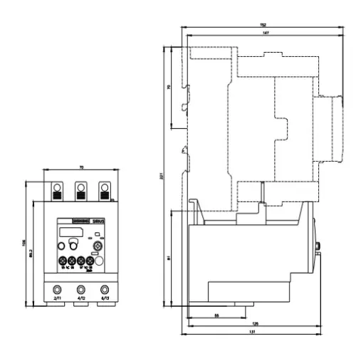 Siemens Thermal Overload Relays S3 Class 10 Screw Terminal 45-63 Amp, 3RU2146-4JB00-8K