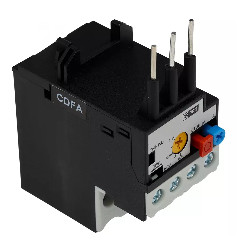 RS PRO Thermal Overload Relay 1 NO/1 NC 690/500 V AC Direct Mount 5.4 W Screw Terminal IP20, 2508880