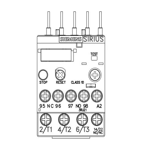 Siemens Thermal Overload Relays S00 Class 10 Screw Terminal 3.5-5 Amp, 3RU2116-1FB00-8K