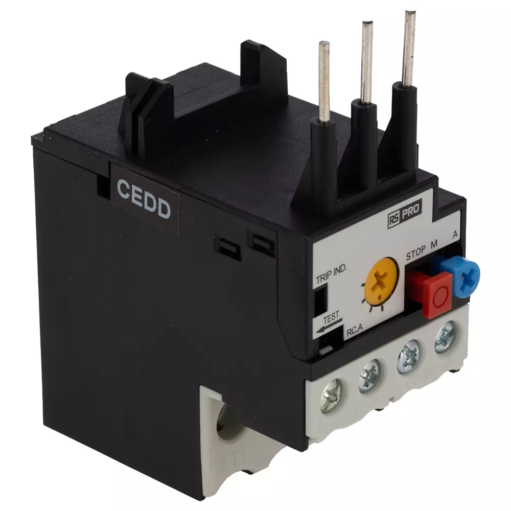 RS PRO Thermal Overload Relay 1 NO/1 NC 690/500 V AC Direct Mount 5.4 W Screw Terminal IP20, 2508888