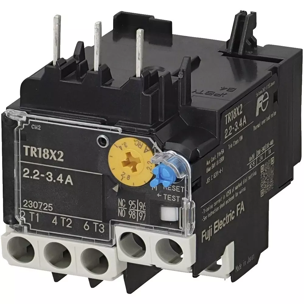 Fuji Electric Thermal Relay 0.13 to 0.2 Amp 2 Elements for Single Installation, TR18X2H-P13Z3