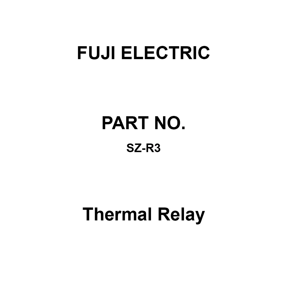 Fuji Electric Thermal Relay for Electromagnetic Switch, SZ-R3
