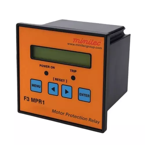 Minilec Microprocessor Based Motor Protection Relay without RS 485 Output 2 CO Panel Mounted 400 g, F3 MPR1