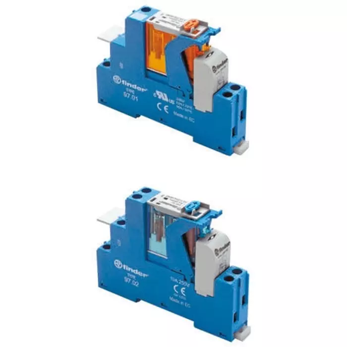 Finder 4C Series Interface Relay DIN Rail Mount 110 V DC Coil DPDT 2-Pole, 4C.02.9.110.0050SPA