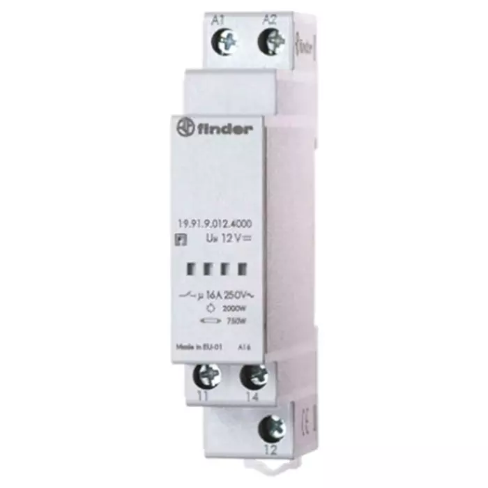 Finder 19 Series Interface Relay DIN Rail Mount 12 V DC Coil SPDT, 19.91.9.012.4000