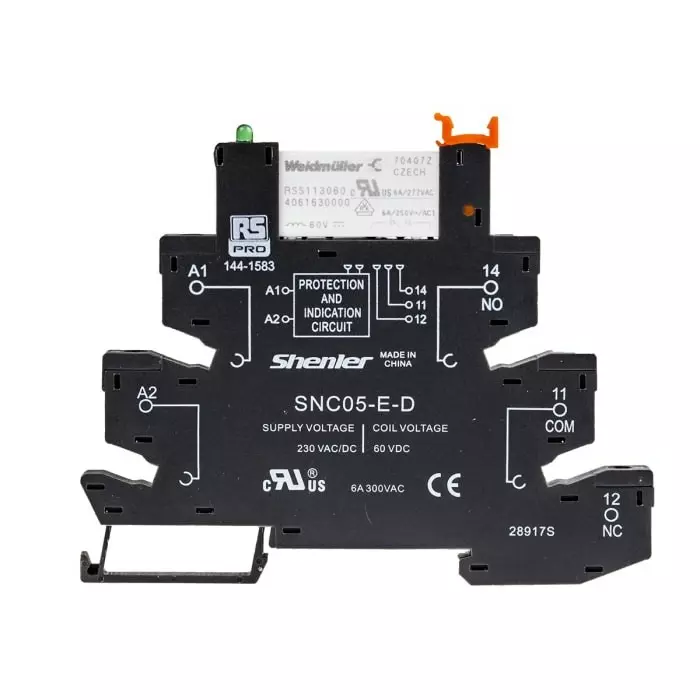 RS Pro Interface Relay DIN Rail Mount 230 V AC Coil SPDT 6A Load