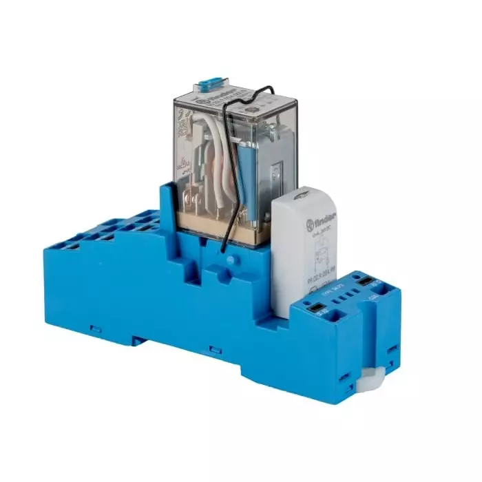 Finder 58 Series Interface Relay DIN Rail Mount 24 V DC Coil 3PDT 3-Pole 10 A Load, 58.P3.9.024.0050SMA