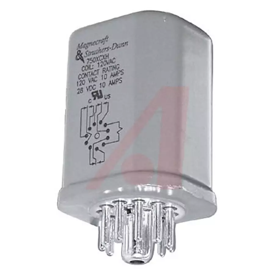Schneider Electric 24 V DC Coil 20 A Switching Current DPDT Panel Mount Power Relay, 750XCXH-120A