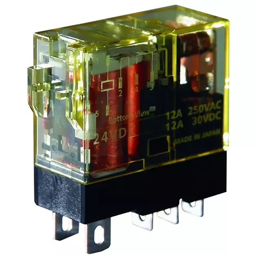 IDEC RELAY, SPDT, 250VAC, 30VDC, 12A, RJ1S-CL-A24