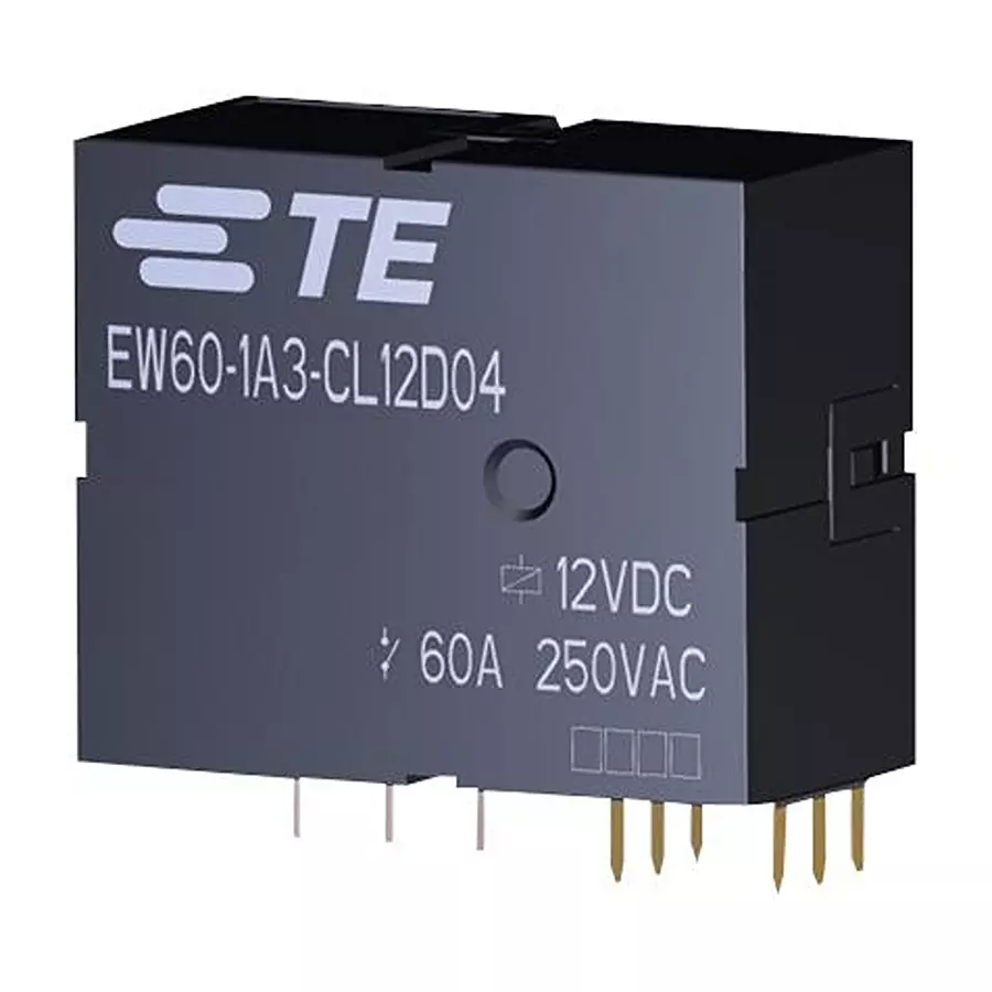 POTTER&BRUMFIELD - TE CONNECTIVITY Power Relay, 12VDC, 60A, Spst-No, Tht, EW60-1A3-CL12D04,00000