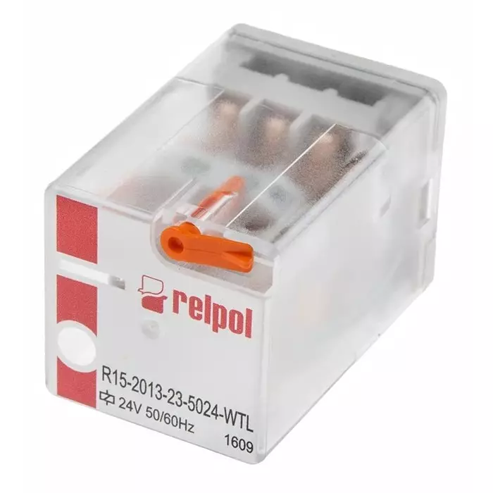 Relpol R15 Power Relay Plug In 3PDT Plug In 24 V AC 75 Ω, R15-2013-23-5024-WTL