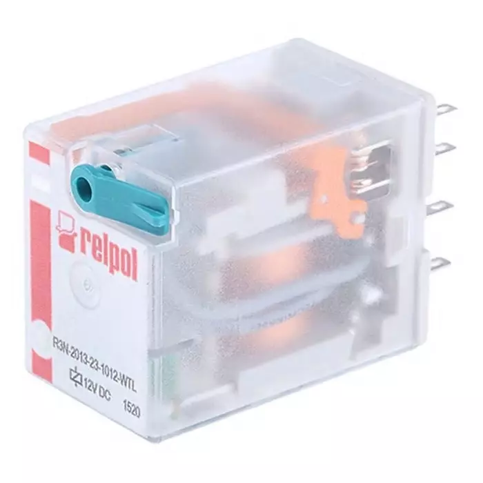 Relpol R3N Power Relay Plug In 3PDT Plug In 12 V DC 160 Ω, R3N-2013-23-1012-WTL