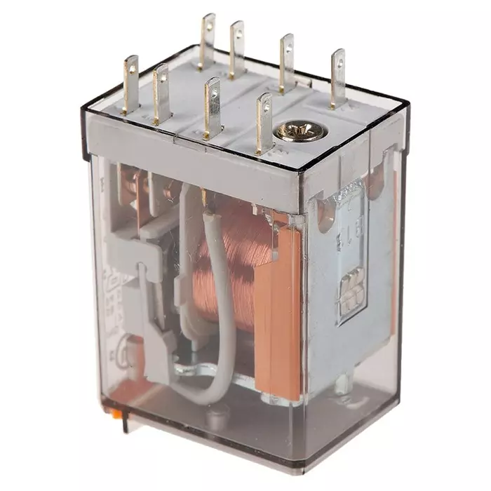 Finder Plug In Power Relay 24 V AC Coil 10 A Switching Current DPDT, 55.32.8.024.0040