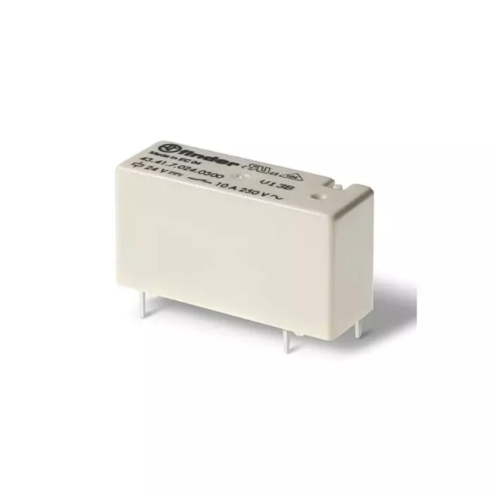 Finder PCB Mount Power Relay 9 V Coil 10 A Switching Current SPDT, 434170094000