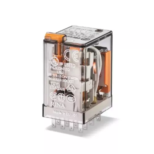 Finder Plug In Relay 24 V DC Coil 7 A Switching Current, 553490245040