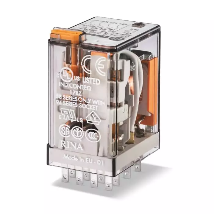 Finder Plug In Relay 6 V DC Coil 7 A Switching Current, 553490060094 (Pack of 10 Pcs)