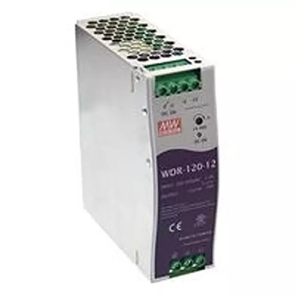MEAN WELL POWER SUPPLY, AC-DC, 24V, 5A, WDR-120-24