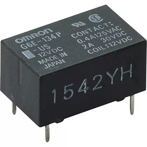 Omron Micro Relay 1000 mohm or more (with DC500 V mega), G6E-134P-US DC12