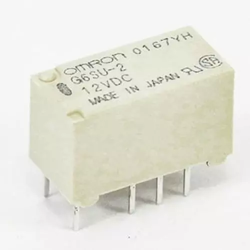 Omron Surface Mount Relay 1000 mohm or more (with DC500 V mega), G6SU-2-DC12