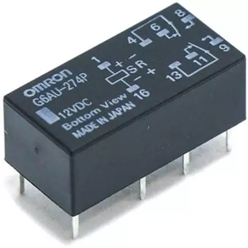 Omron Mini Relay DC 12 V Rated Voltage, G6AU-274P-DC12