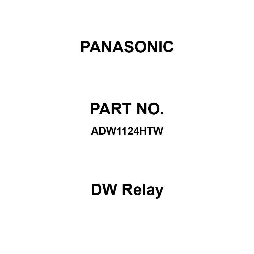 Panasonic DW Relay 1A Contact DC 24 V Rated Coil Voltage, ADW1124HTW (Pack of 100 Pcs)