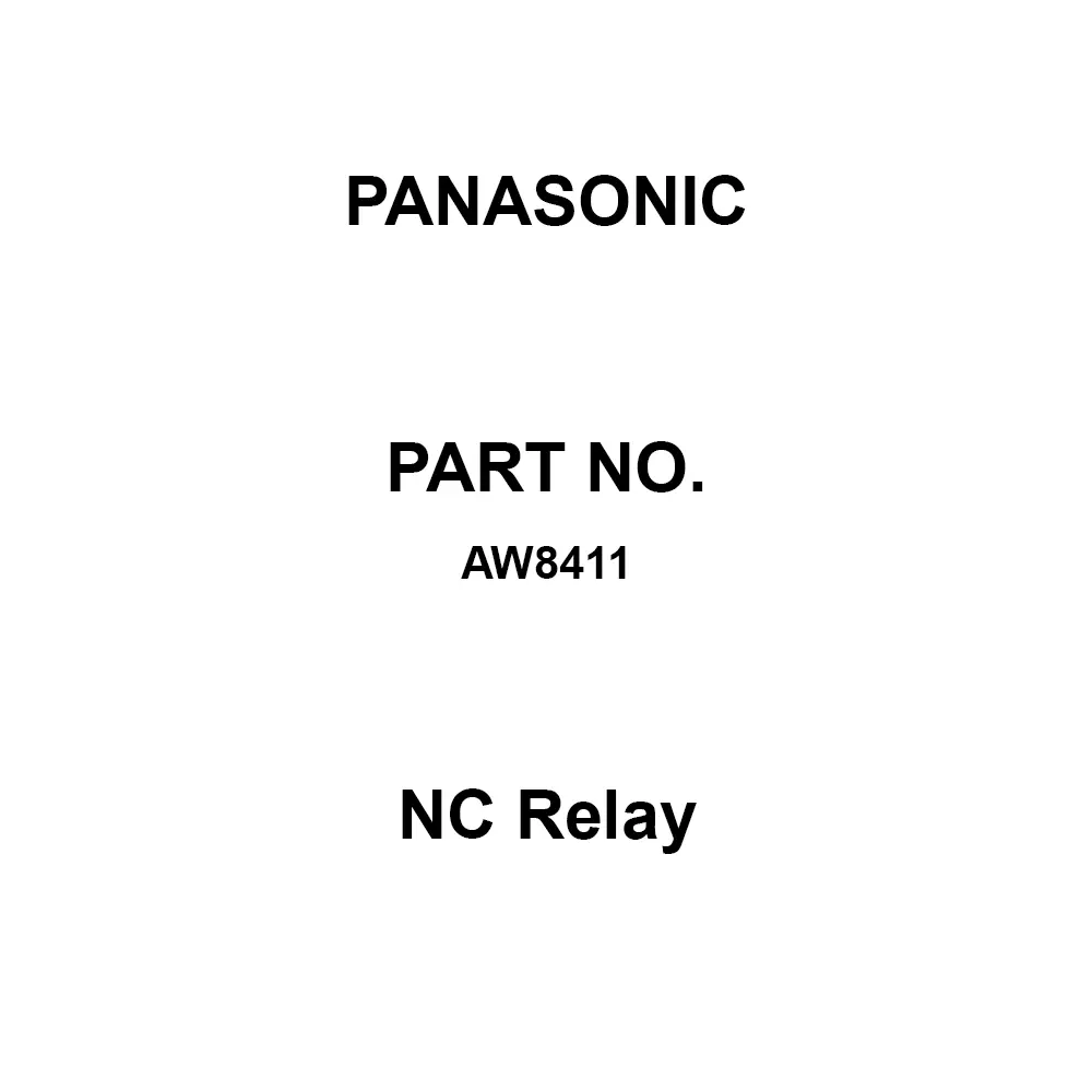 Panasonic NC Relay 2C Contact DC 12 V Rated Coil Voltage, AW8411 (Pack of 20 Pcs)