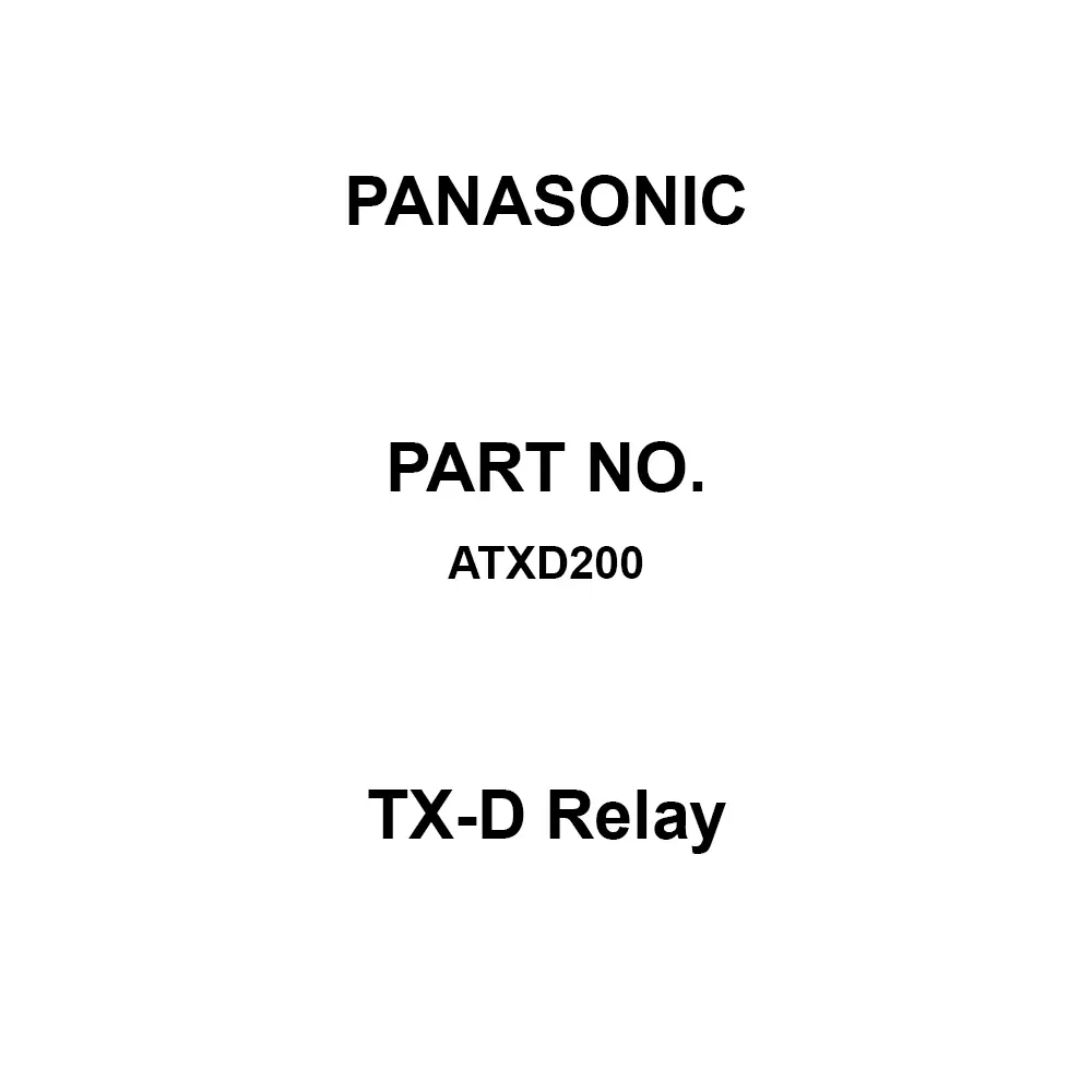 Panasonic TX-D Relay DC 1.5 V Rated Coil Voltage, ATXD200 (Pack of 40 Pcs)