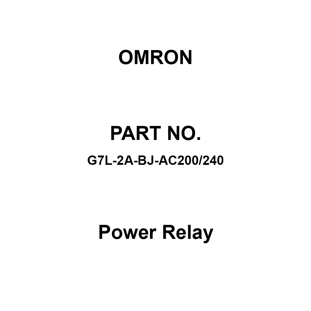 Omron Power Relay A Contact 50 mΩ or less, G7L-2A-BJ-AC200/240