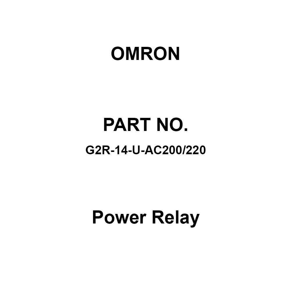 Omron Power Relay AC 200/220 V Rated Voltage, G2R-14-U-AC200/220