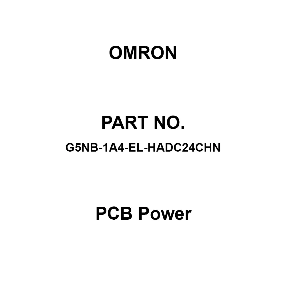 Omron PCB Power DC 24 V Rated Voltage, G5NB-1A4-EL-HADC24CHN