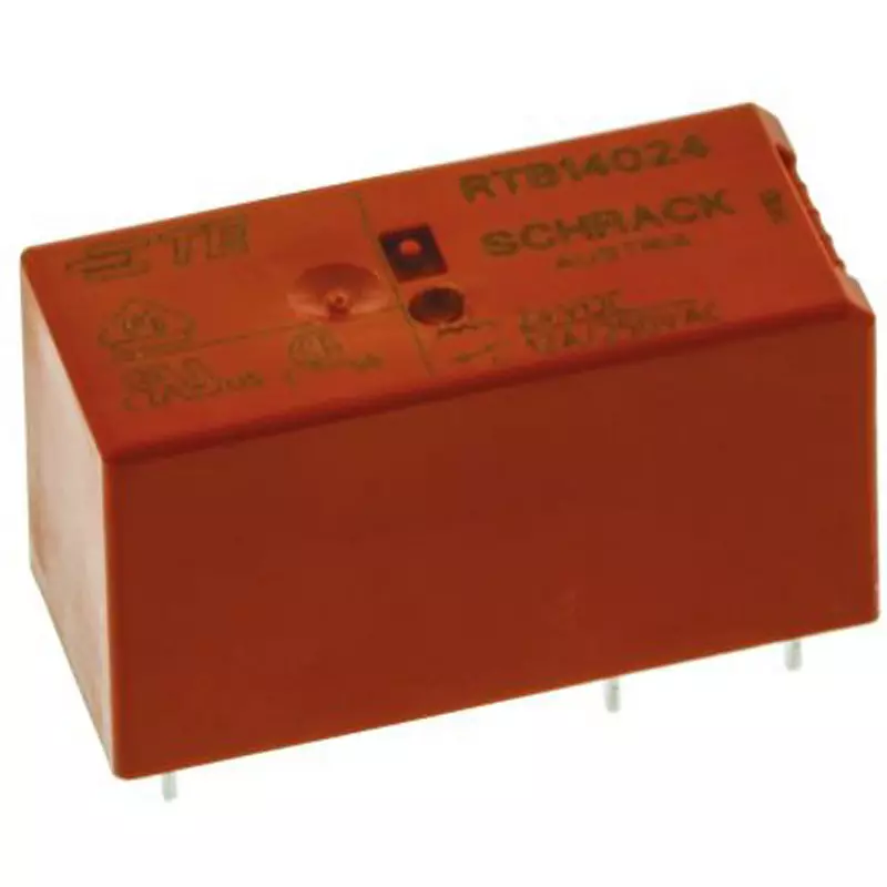 TE CONNECTIVITY Power Relay Board Mounting Type Of Sign SPDT Contact Configuration Through Hole Terminal Type, RTB14024 (Pack of 20)