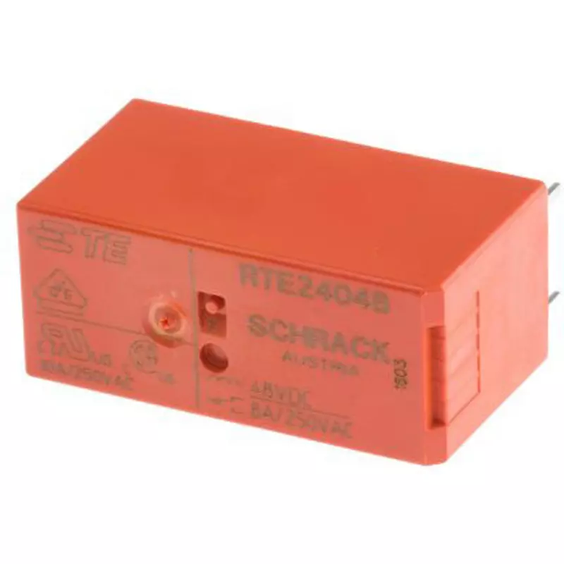 TE CONNECTIVITY Power Relay Board Mounting Type Of Sign DPDT Contact Configuration Through Hole Terminal Type, RTE24048
