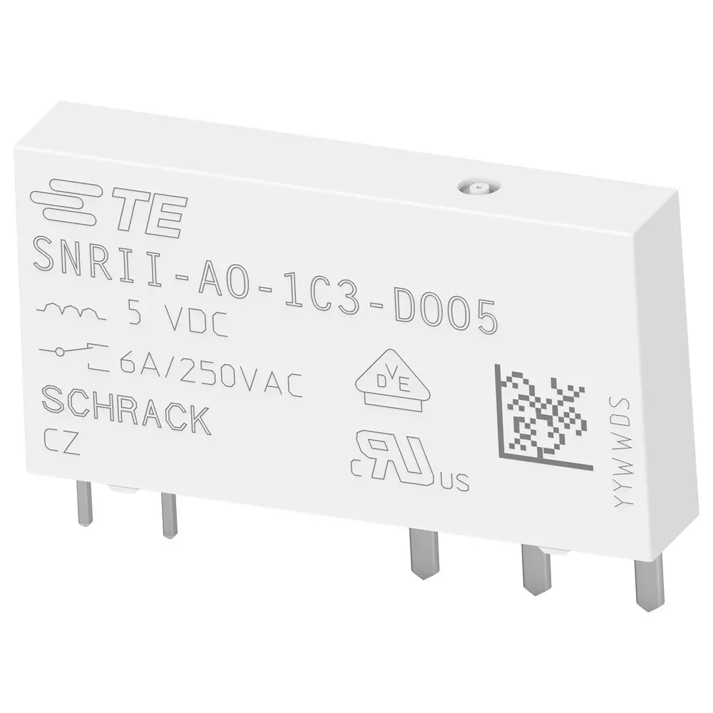 SCHRACK - TE CONNECTIVITY Power Relay 6 Amp Contact Current SPDT 5 V DC, 1558940-2