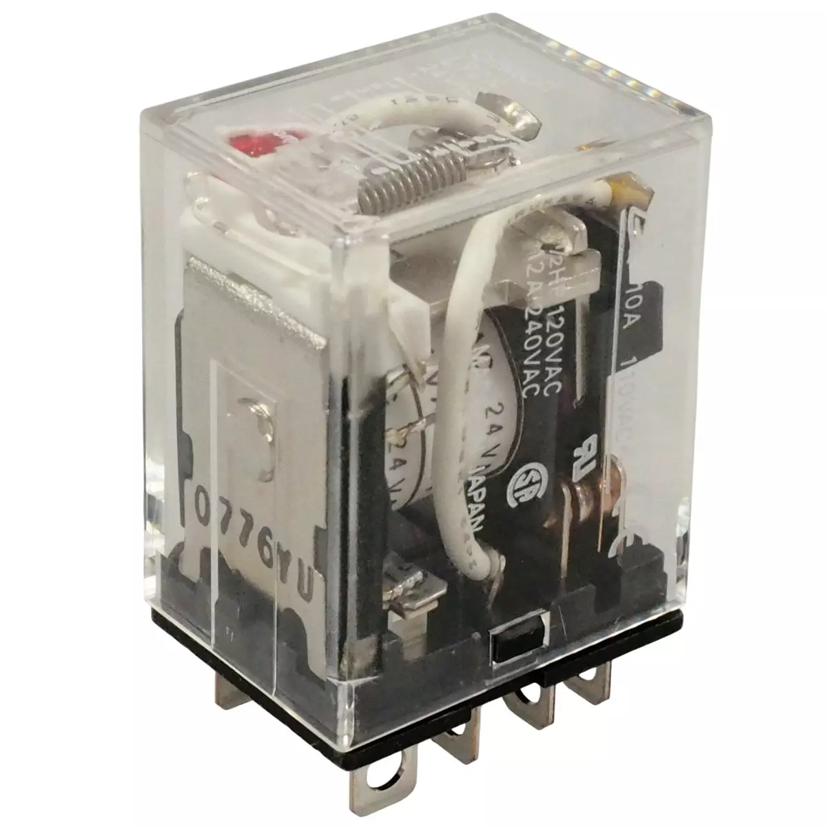 Omron Plug-In Terminal Bi-Power Relay AC24 V 2 Pole, LY2N AC24