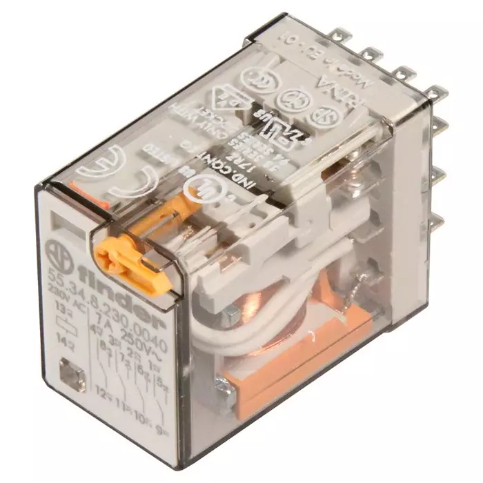 FINDER RELAY, 4PDT, 250VAC, 7A, 55.34.8.230.0040