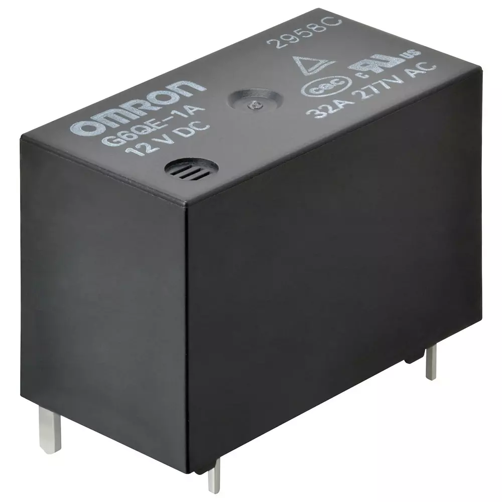 OMRON ELECTRONIC COMPONENTS POWER RELAY, SPST-NO, 5VDC, 32A, TH, G6QE-1A   DC5