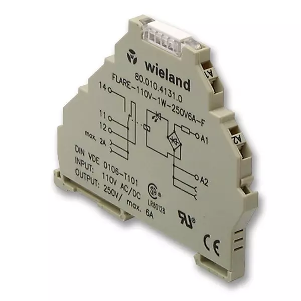 WIELAND ELECTRIC Relay, Spdt, 250VAC, 300VDC, 6A, WS.005.3116 (80.010.4100.0)