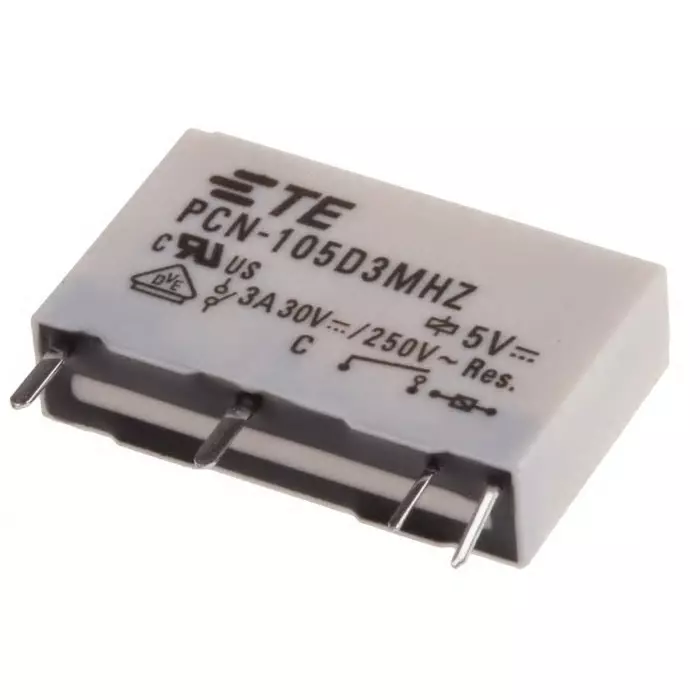 TE Connectivity PCN Power Relay PCB Mount SPST Through Hole 5 V DC 208 Ω, PCN-105D3MHZ