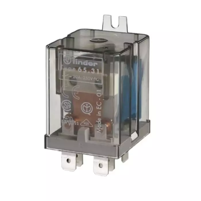 Finder Flange Mount Power Relay 12 V DC Coil 30 A Switching Current SPST, 653190124300