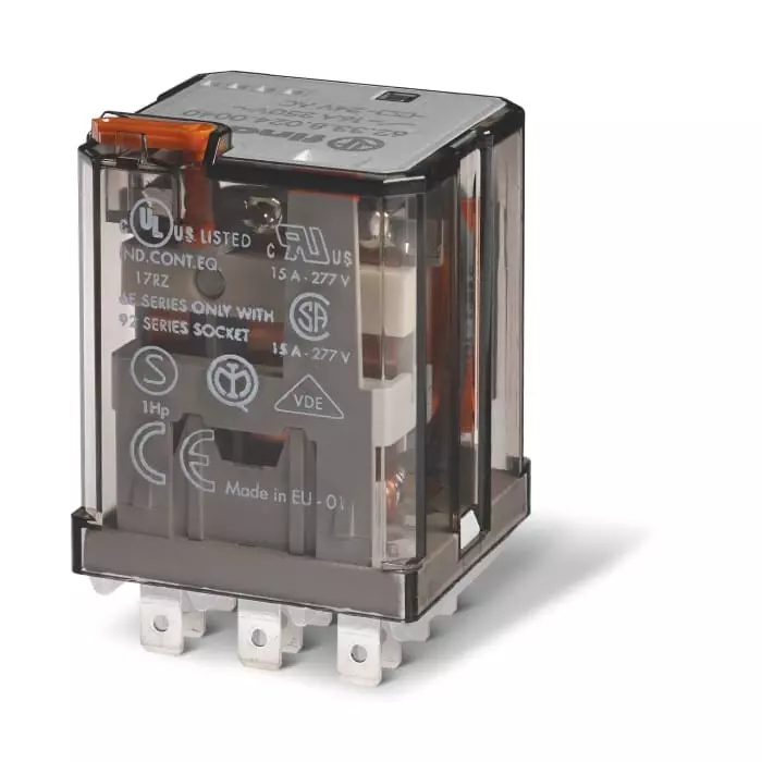 Finder Plug In Relay 60 V DC Coil 16 A Switching Current 3PDT 3PDT, 623390600040 (Pack of 10 Pcs)